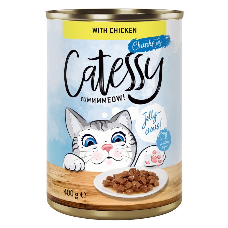 Bitiba Catessy Bocconcini in Salsa o Gelatina 48 x 400 g Umido per gatto In Saldo