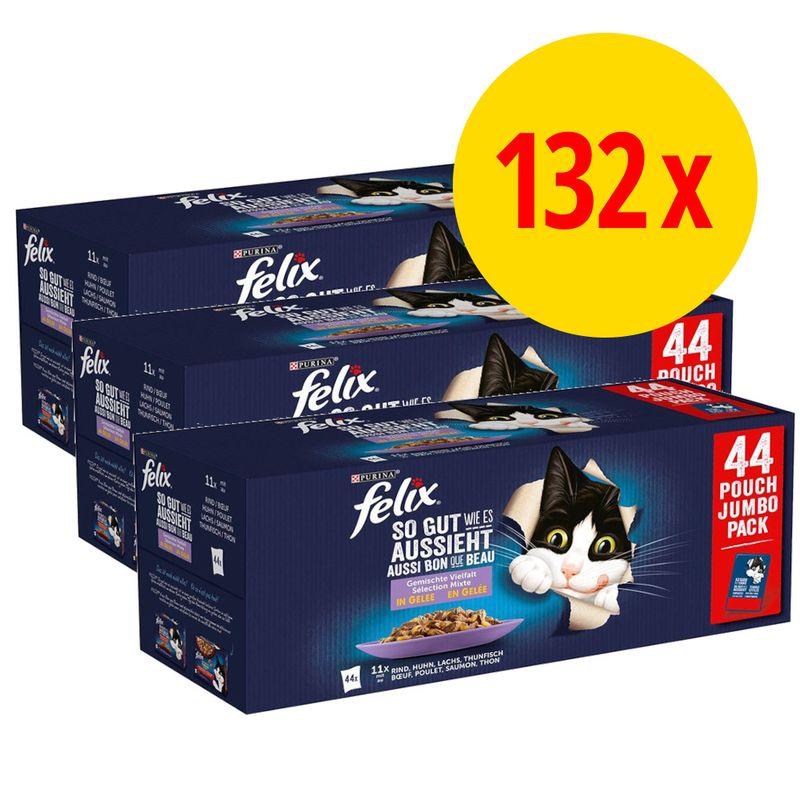 Bitiba Fai scorta Felix Le Ghiottonerie in Gelatina 132 x 85 g umido per gatti