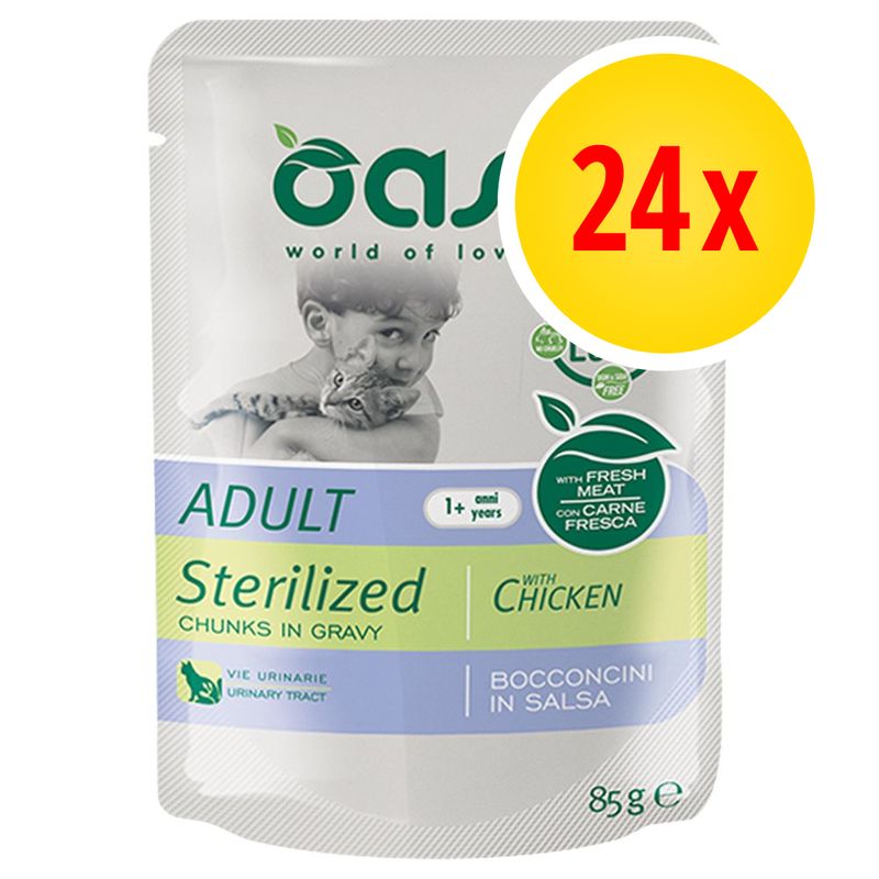 Bitiba Fai scorta Oasy Bocconcini Buste 24 x 85 g Alimento umido per gatti