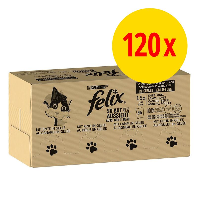 Bitiba Maxi formato: Felix Le Ghiottonerie 120 x 85 g Alimento umido per gatti