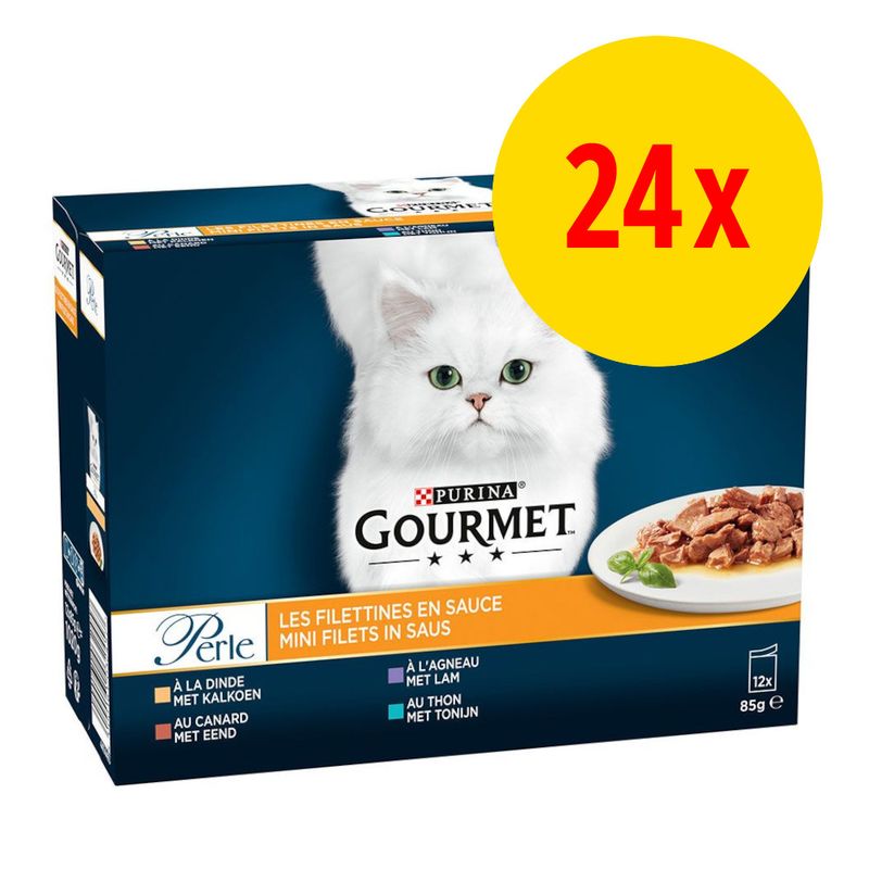 Bitiba Fai scorta Gourmet Perle Selezione mista 24 x 85 g umido per gatti