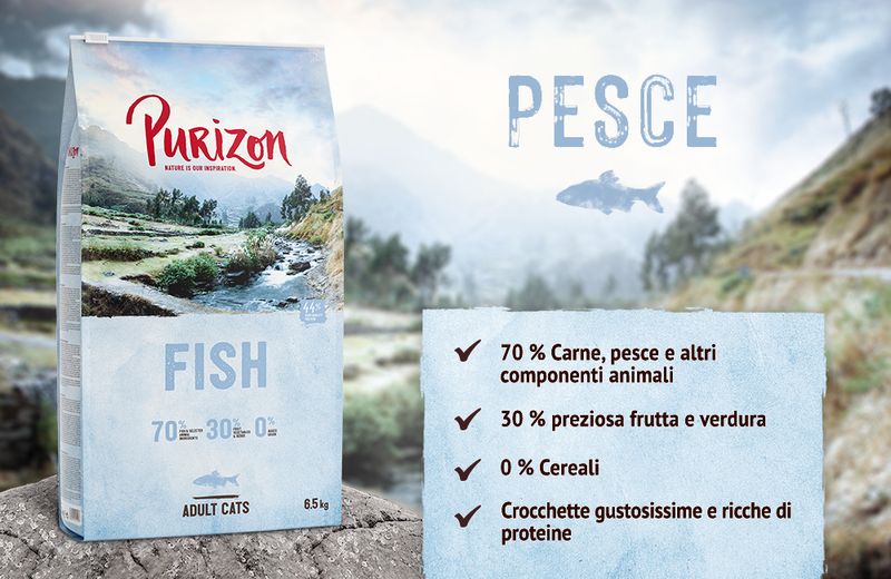 Bitiba Purizon Adult Cat Pesce - senza cereali Nuova