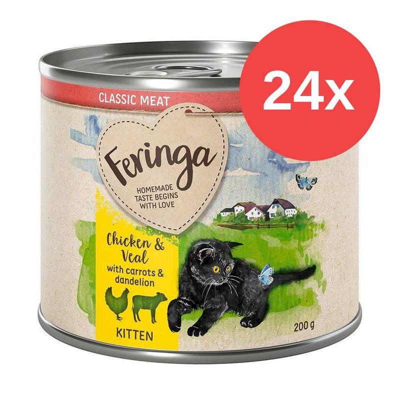 Bitiba Feringa Classic Meat Kitten 24 x 200 g Alimento umido per gattini