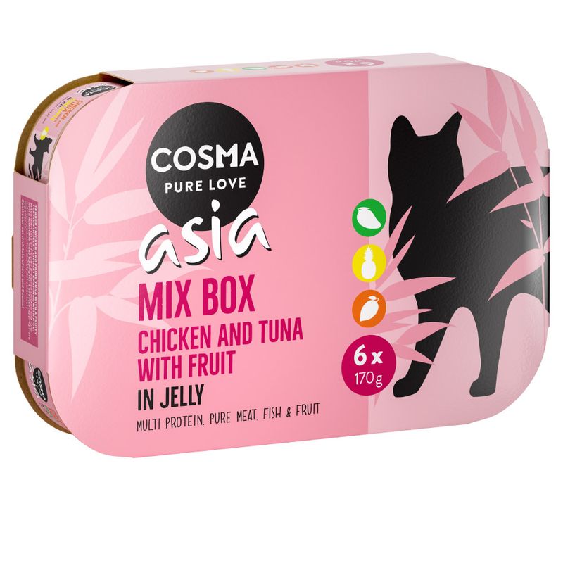 Bitiba Provalo Cosma Thai /Asia in gelatina Pacco misto umido per gatto Super Saving Price