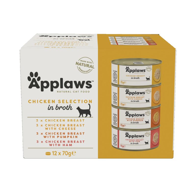 Bitiba Applaws Multipack 12 x 70 g Alimento umido per gatti Promozione temporanea