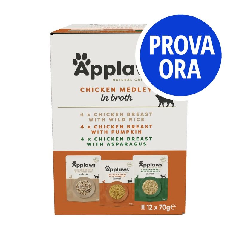 Bitiba Provalo Applaws Buste in Brodo 12 x 70 g