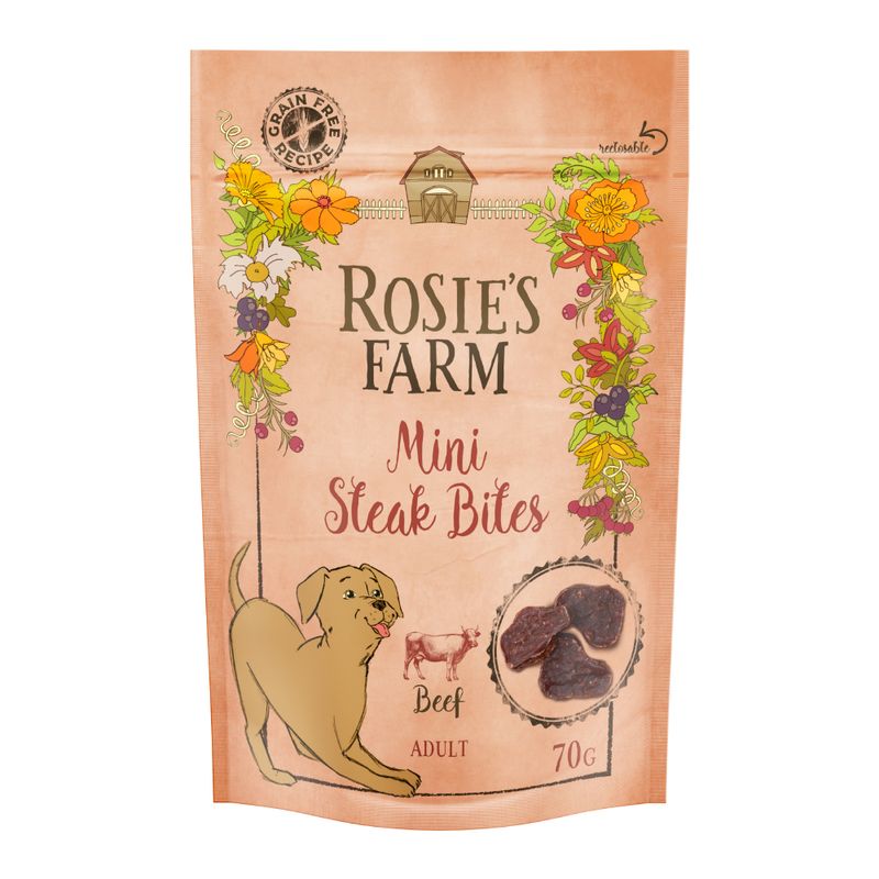 Bitiba Provalo Set misto Rosie's Farm Snacks "Mini Steak Bites" Spedizione Gratuita