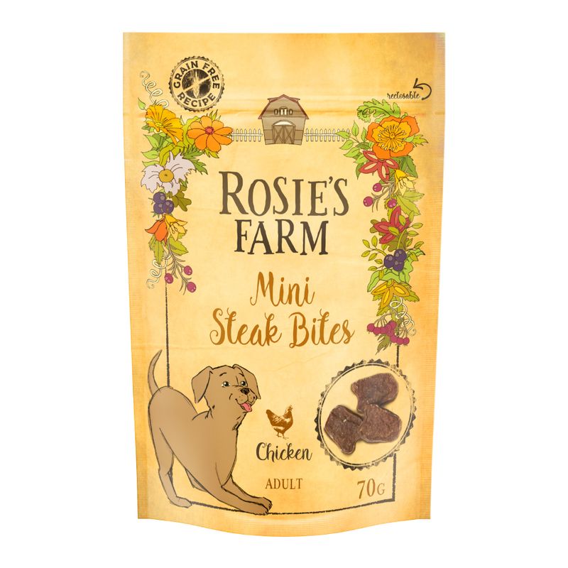 Bitiba Provalo Set misto Rosie's Farm Snacks "Mini Steak Bites" Spedizione Gratuita