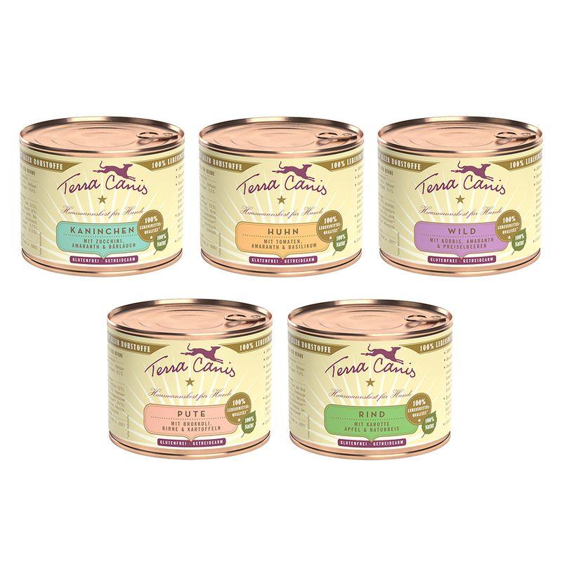 Bitiba Terra Canis Classic Pacco misto 12 x 200 g Alimento umido per cani Qualità Garantita