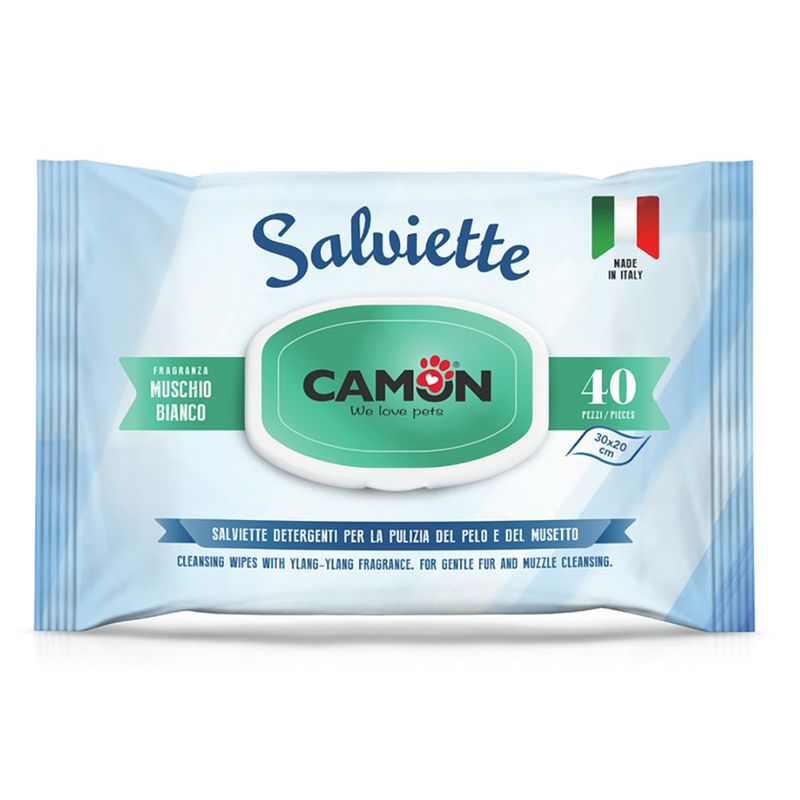 Bitiba Salviette Camon Muschio Bianco per la cura del pelo di cani e gatti Offerta Anniversario