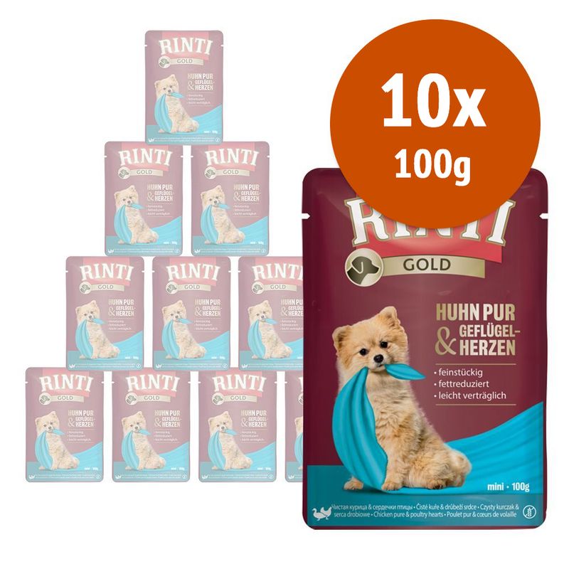 Bitiba RINTI Gold 10 x 100 g Alimento umido per cani Soddisfazione Garantita