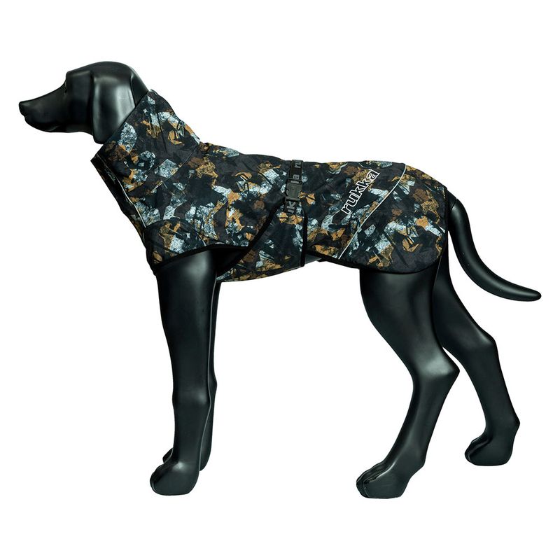 Bitiba Mantella per cani Rukka® Breeze nera con stampa