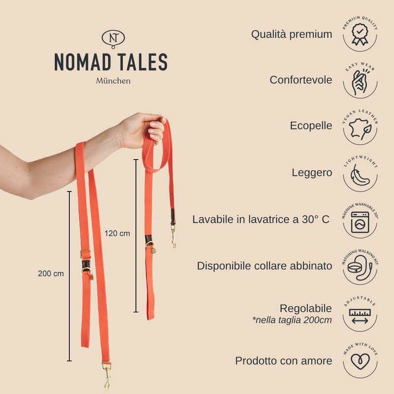 Bitiba Guinzaglio Nomad Tales Bloom corallo Grandi sconti