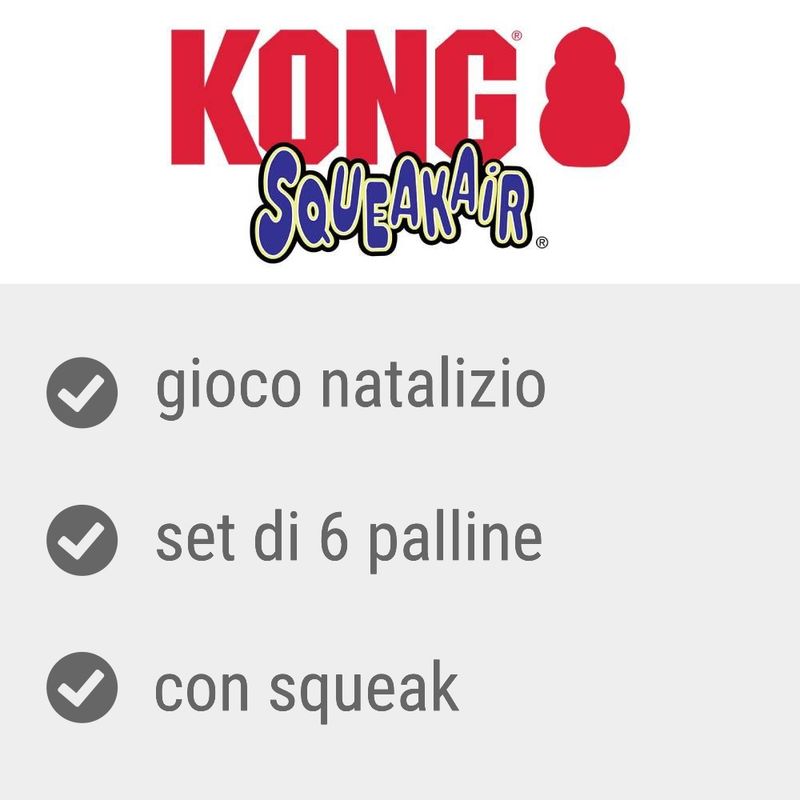 Bitiba KONG Palline Holiday SqueakAir 6 pezzi Fino Al -60%