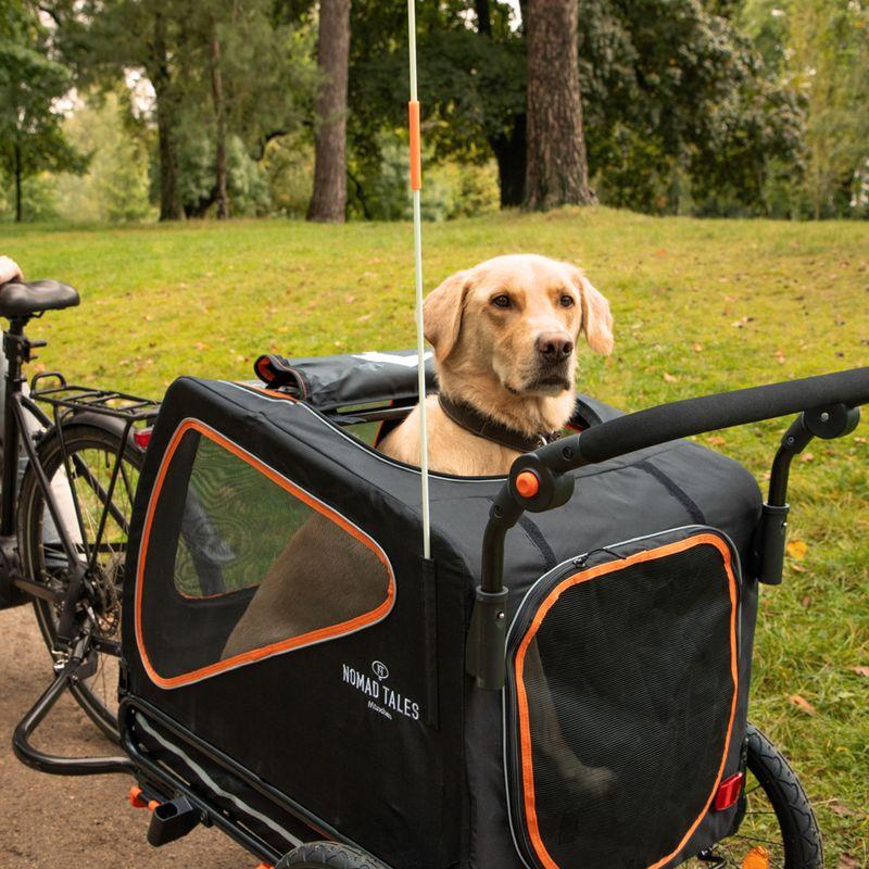 Bitiba Rimorchio per bici Nomad Tales Spirit ebony / tangerine per cane In Vendita