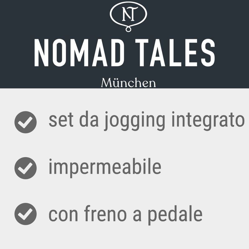 Bitiba Rimorchio per bici Nomad Tales Spirit ebony / tangerine per cane In Vendita