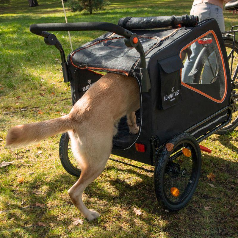 Bitiba Rimorchio per bici Nomad Tales Spirit ebony / tangerine per cane In Vendita