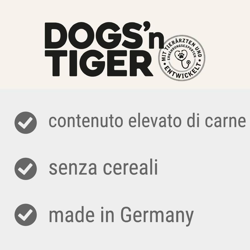 Bitiba Fai scorta Dogs'n Tiger Adult 12 x 400 g umido cane Super Saving Price