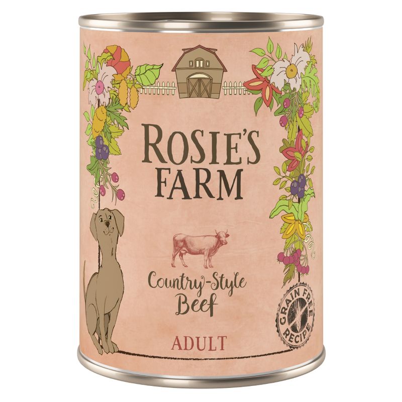Bitiba Fai scorta 24 x 400 g Rosie's Farm Adult Alimento umido per cani Offerta speciale della fabbrica
