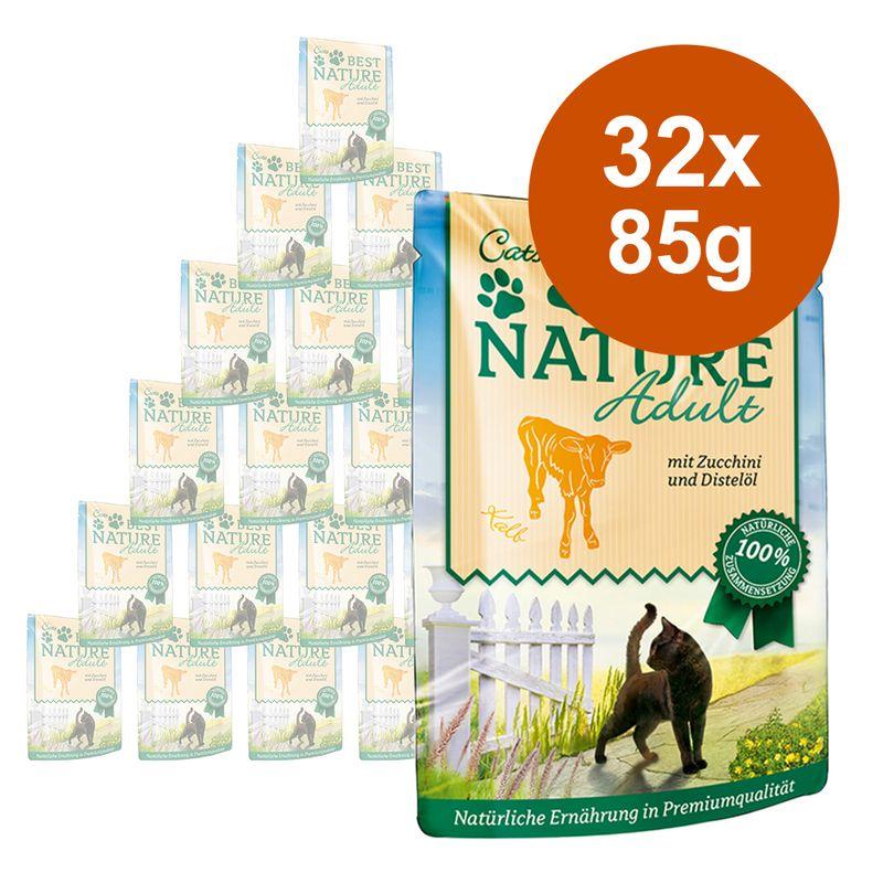 Bitiba Best Nature Cat Adult 32 x 85 g Umido per gatto Sostegno trimestrale