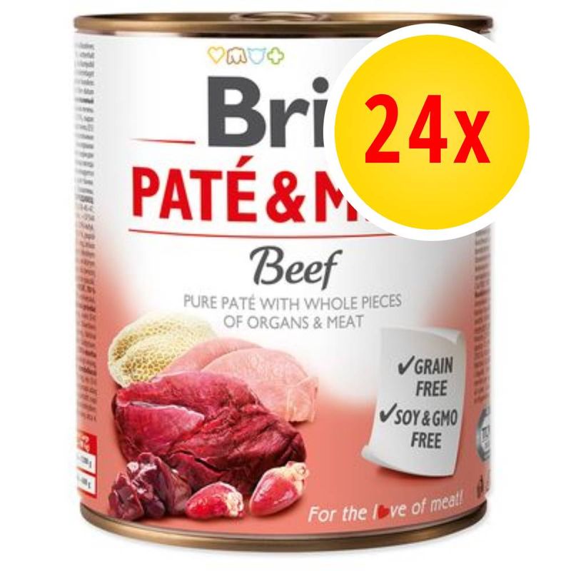 Bitiba Fai scorta Brit Paté & Meat Adult 24 x 800 g umido per cane Limitato a 3 giorni