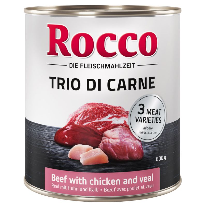 Bitiba Fai scorta Rocco Classic Trio di Carne 24 x 800 g Alimento umido per cani Promozione