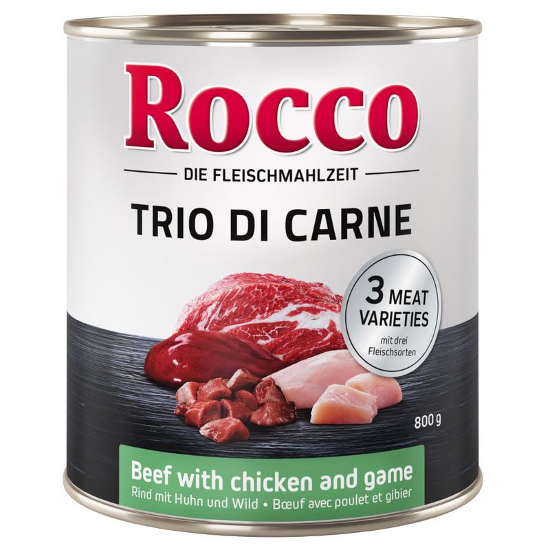 Bitiba Fai scorta Rocco Classic Trio di Carne 24 x 800 g Alimento umido per cani Promozione