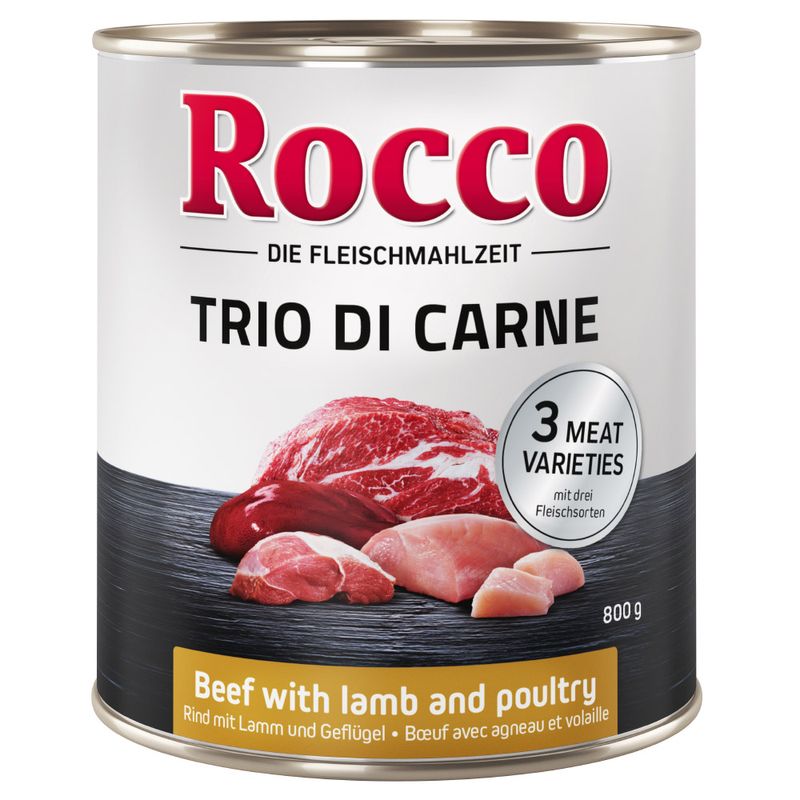 Bitiba Fai scorta Rocco Classic Trio di Carne 24 x 800 g Alimento umido per cani Promozione