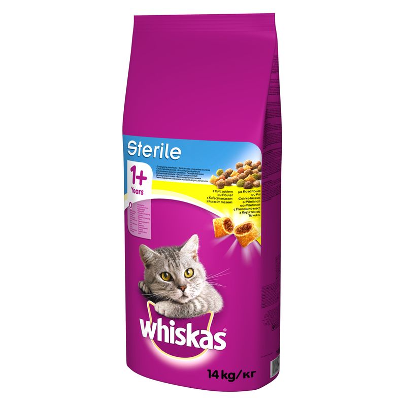 Bitiba Multipack 2 x 14 kg Whiskas Crocchette per gatti Qualità Garantita