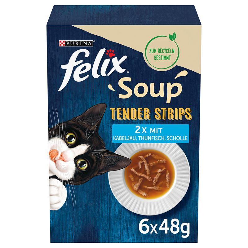 Bitiba Felix Soup Filetti 12 x 48 g Alimento umido per gatti Offerta per la Festa della Mamma