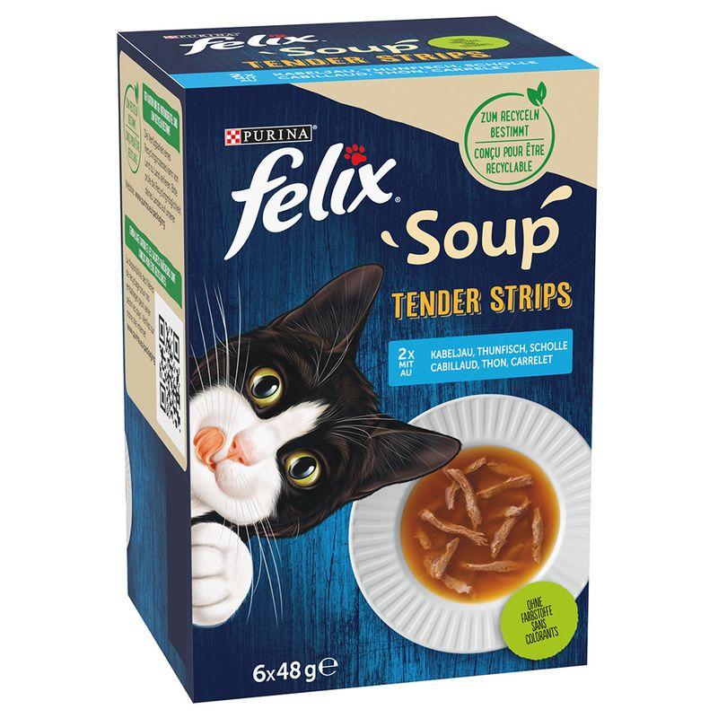 Bitiba Felix Soup Filetti 12 x 48 g Alimento umido per gatti Offerta per la Festa della Mamma