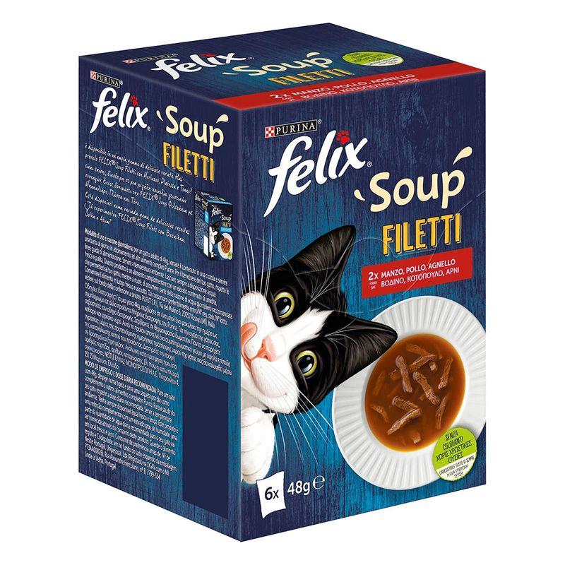 Bitiba Felix Soup Filetti 12 x 48 g Alimento umido per gatti Offerta per la Festa della Mamma