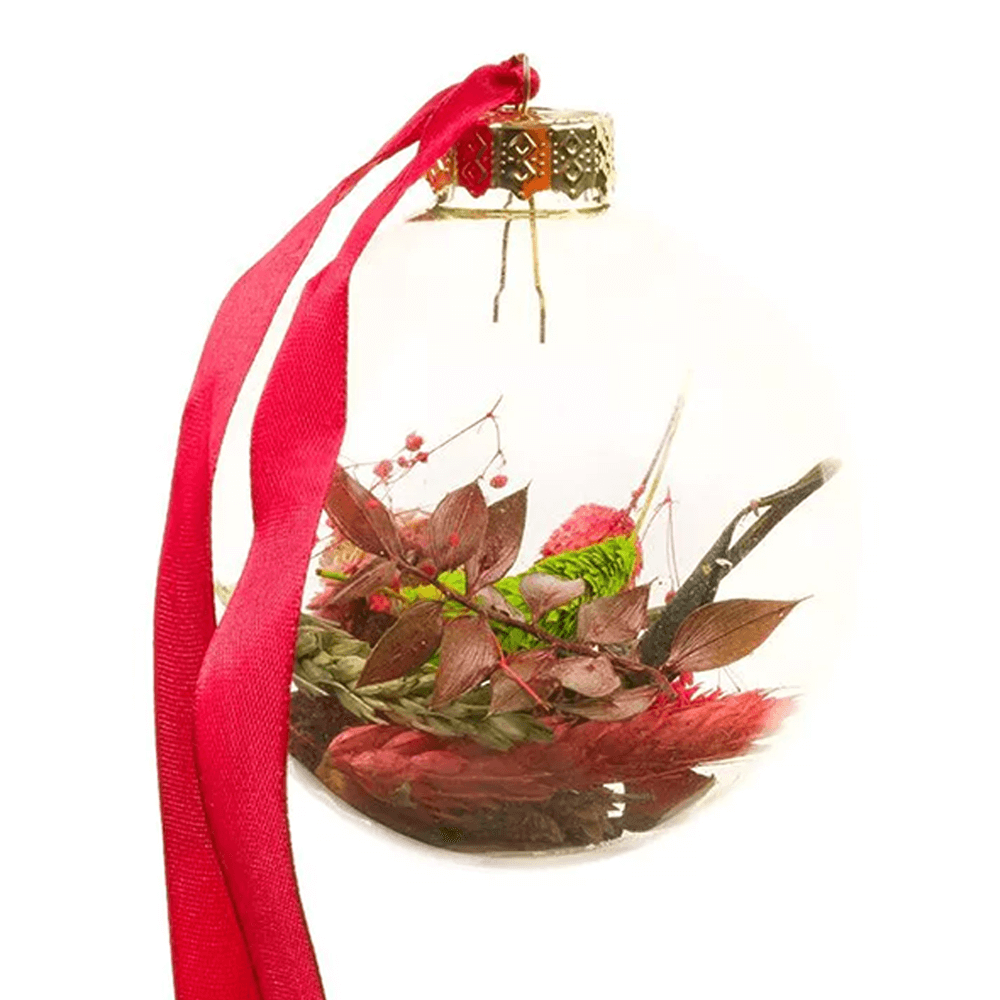 Sbam Design Pallina natalizia con fiori secchi Fino al 60% di sconto