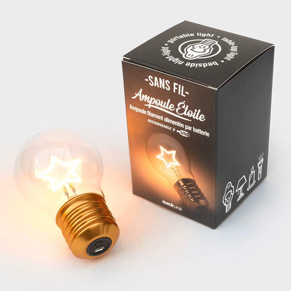 Sbam Design Piccola lampadina da tavolo ricaricabile – stella Offerte