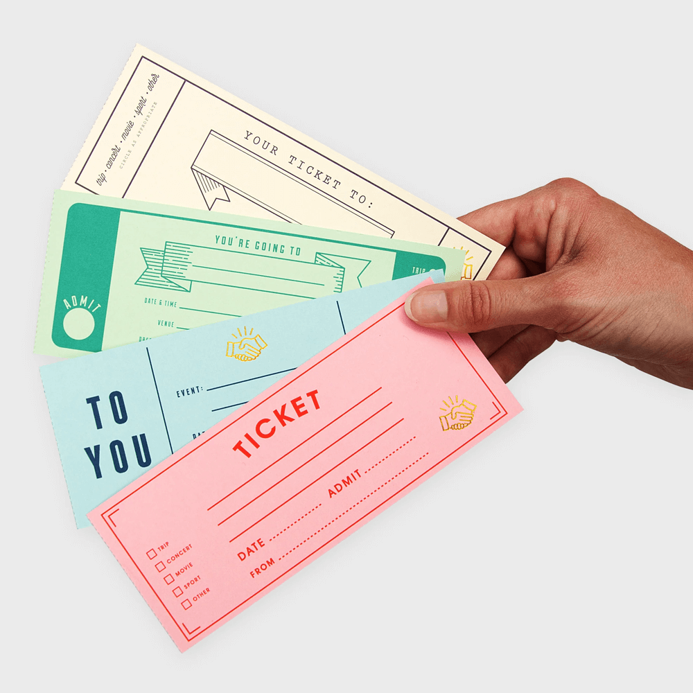 Sbam Design Blocchetto di tickets buoni regalo Offerte