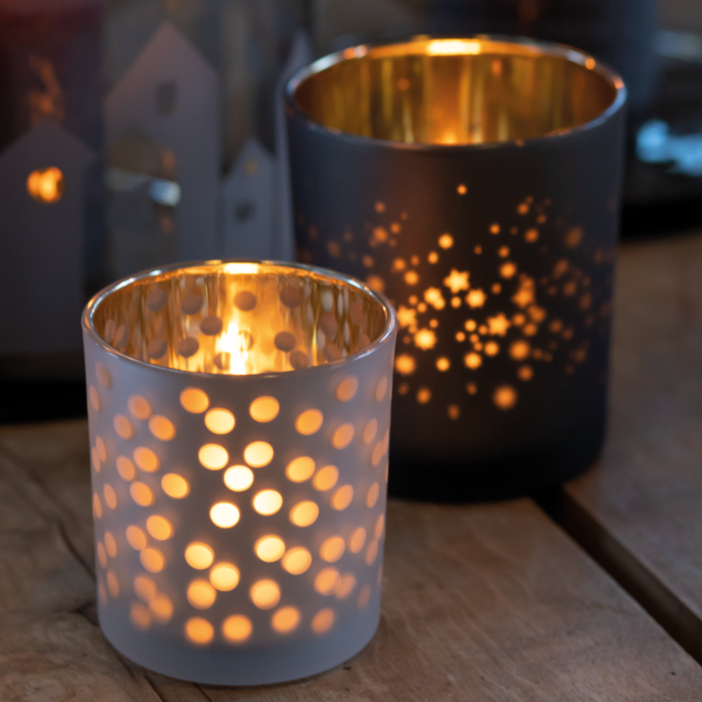 Sbam Design Porta candela in vetro – Stelle Negozio