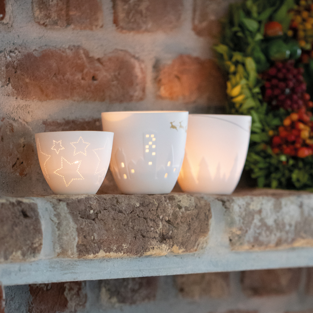 Sbam Design Porta candela in porcellana – slitta babbo natale Italy