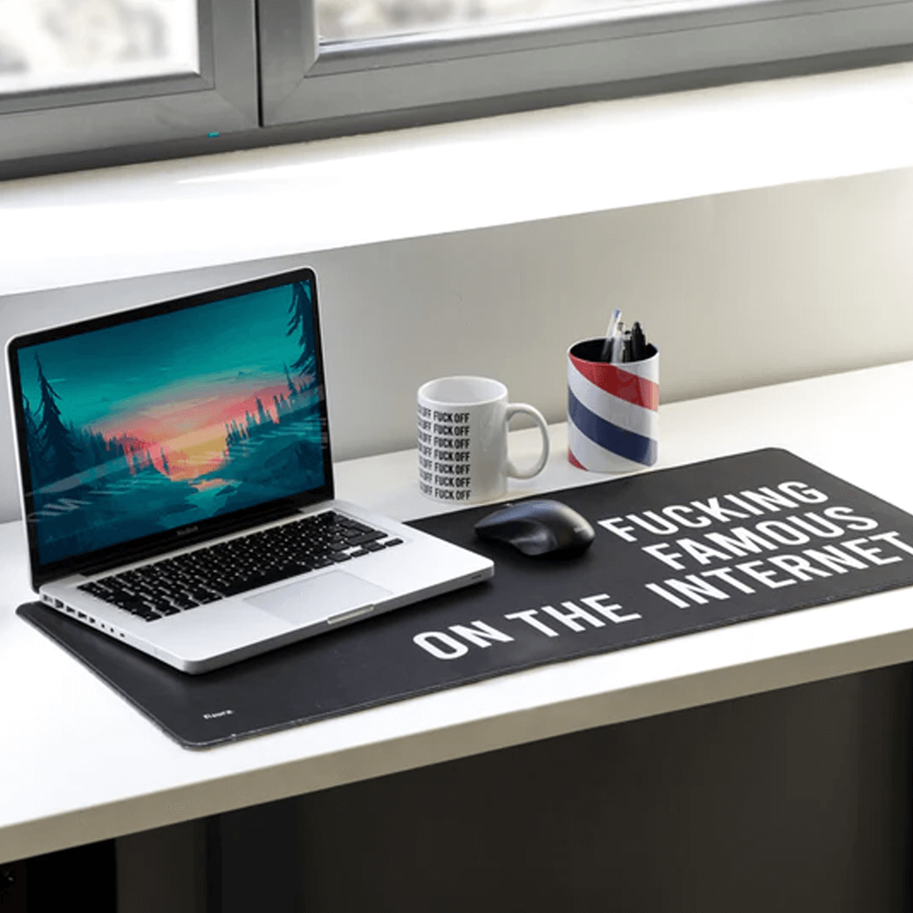 Sbam Design Tappetino mouse grande – Fucking famous on the internet Consegna Veloce