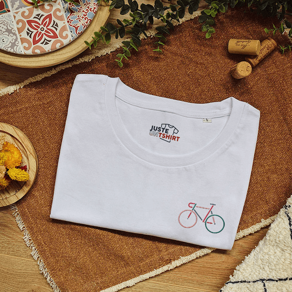 Sbam Design T-Shirt ricamata – bicicletta Offerta