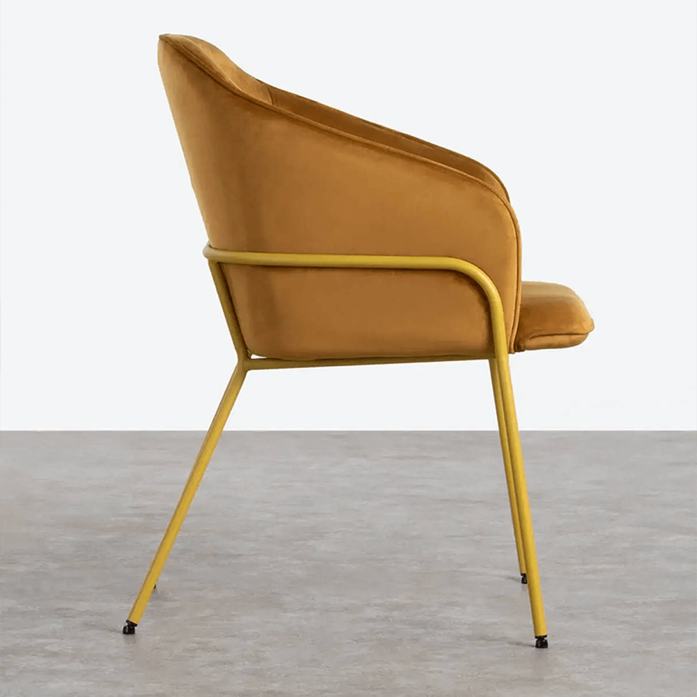 Sbam Design Poltroncina in velluto con struttura in metallo Economico