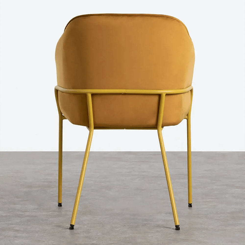 Sbam Design Poltroncina in velluto con struttura in metallo Economico