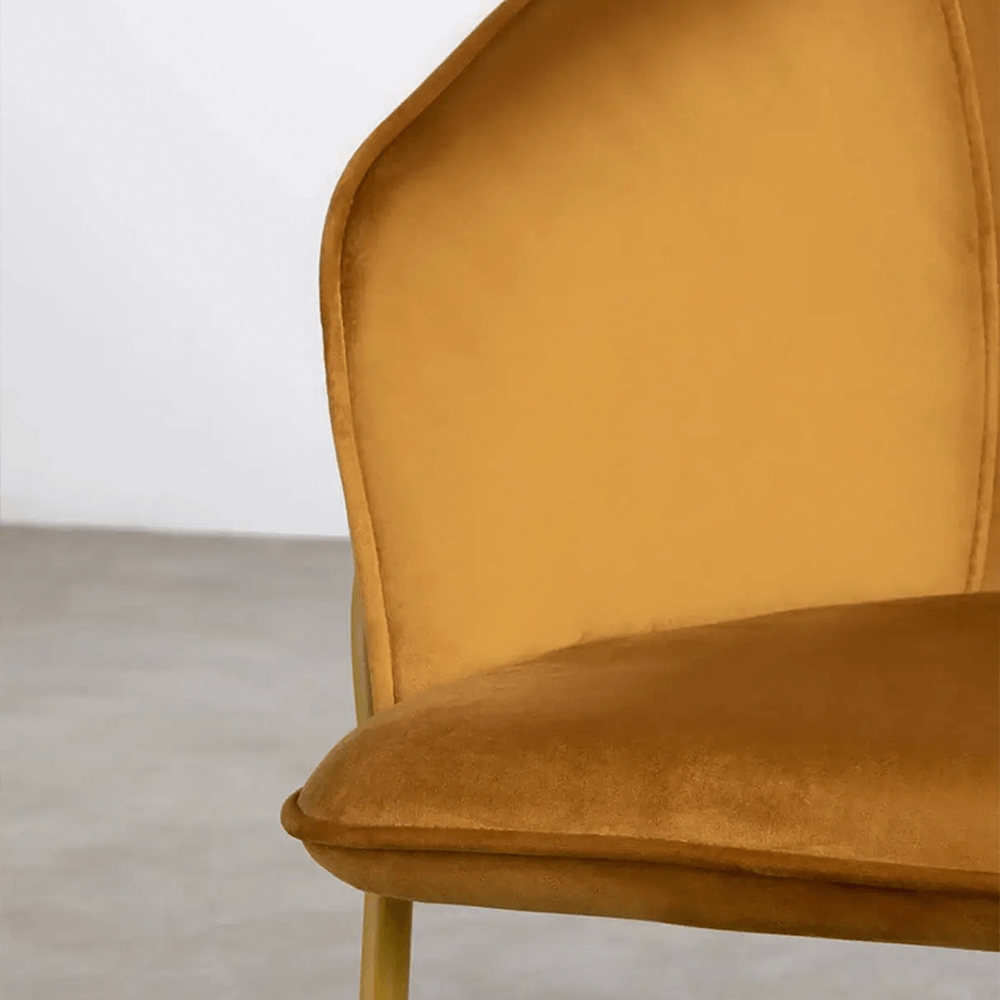 Sbam Design Poltroncina in velluto con struttura in metallo Economico