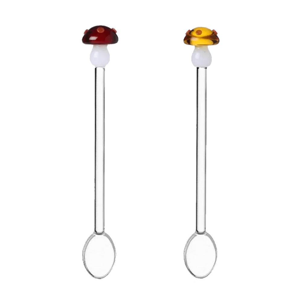 Sbam Design Cucchiaini in vetro – Funghetti verdi Nuova