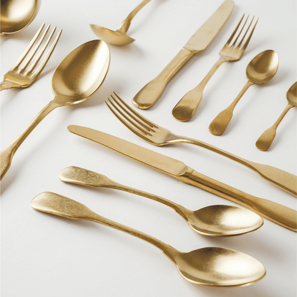 Sbam Design Posate Brick Lane – finitura gold Promozione Limitata
