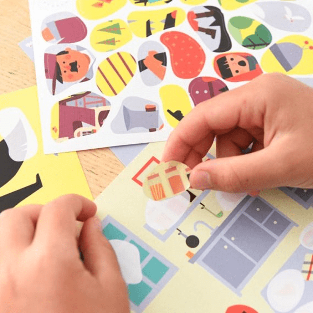Sbam Design Cards con stickers – riccioli d’ oro e i tre orsi Vendita Economica