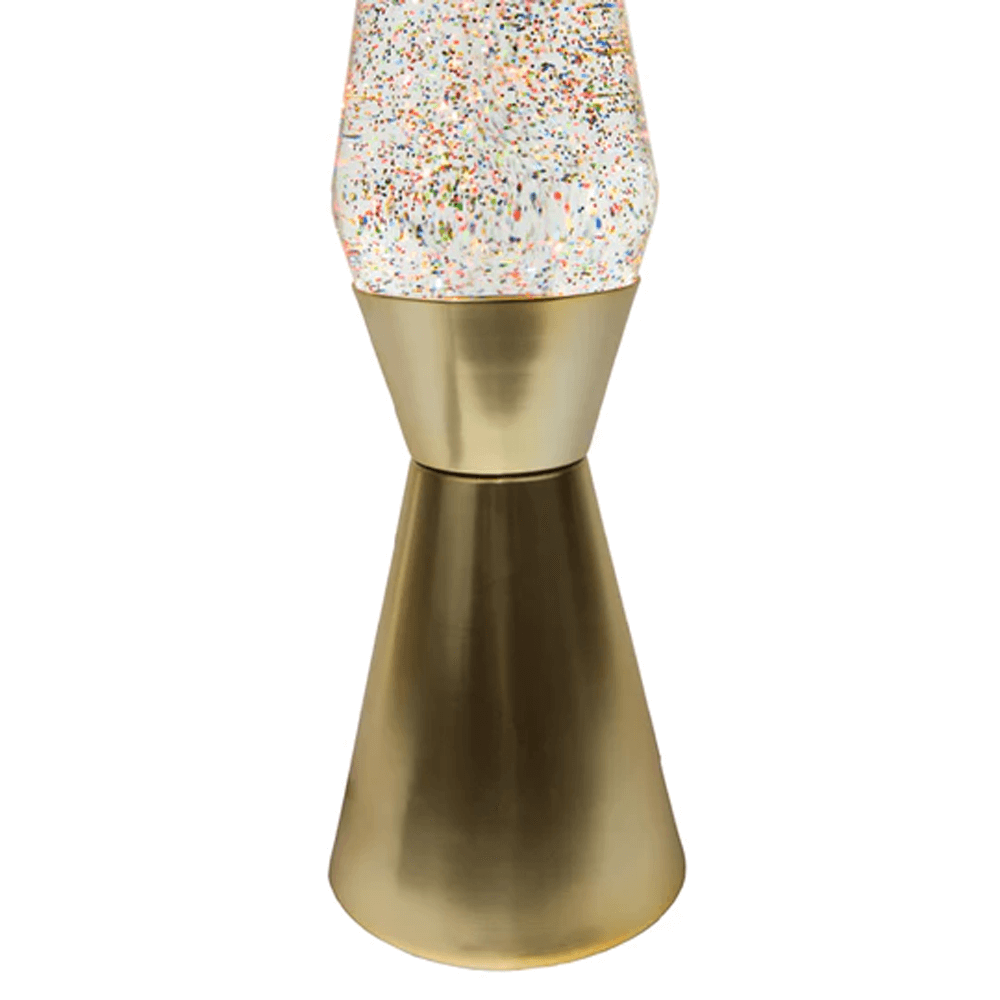 Sbam Design Lava Lamp Bullet oro con glitter Presa