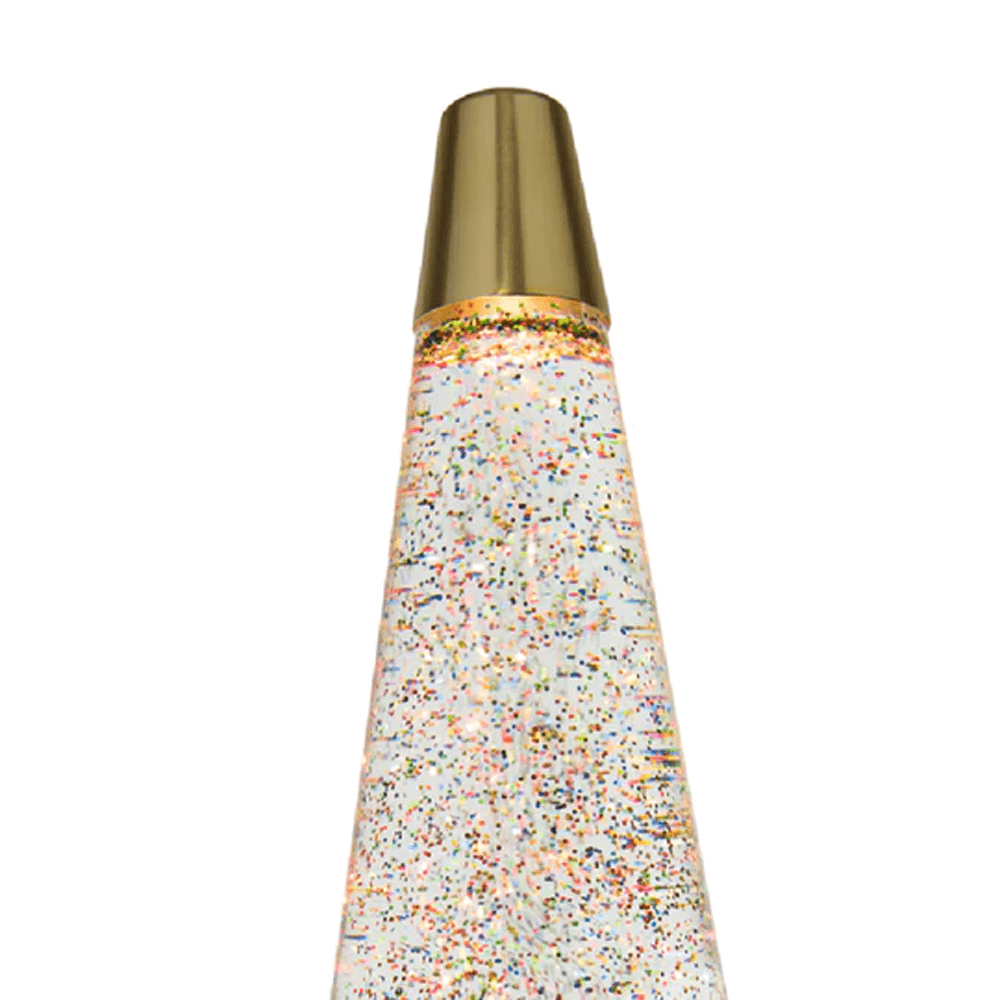Sbam Design Lava Lamp Bullet oro con glitter Presa
