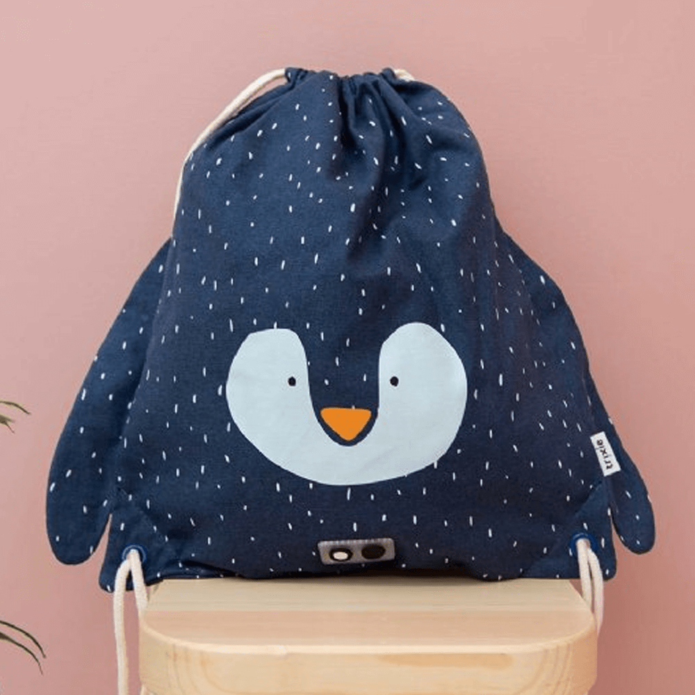 Sbam Design Sacca zainetto in tessuto per bambini – Pinguino Vendita Calda