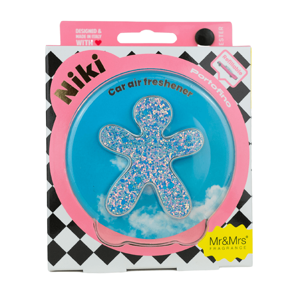 Sbam Design Profumatore ricaricabile per auto – NIKI – glitter Soddisfazione Garantita