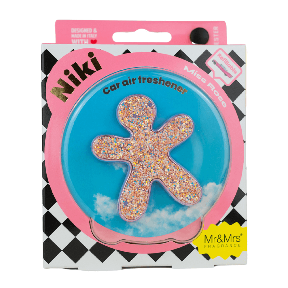 Sbam Design Profumatore ricaricabile per auto – NIKI – glitter Soddisfazione Garantita